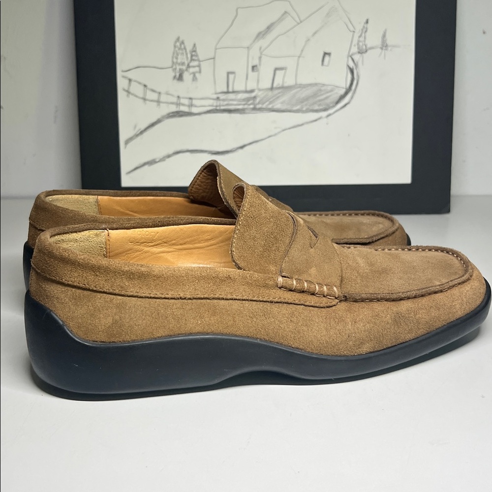 Bally Fisto Suede Men’s Leather Loafers Made in Italy Size 7.5 - Picture 6 of 16